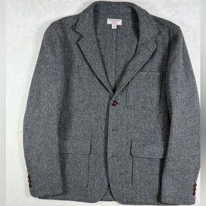 Wallace & Barnes 38S British Moon Cloth Wool Charcoal Blazer Sports Coat Tweed